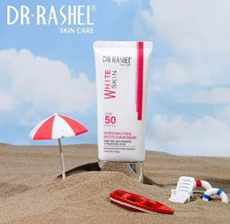 PROTECTOR SOLAR BLANQUEADOR SPF50 PA, PARA MANCHAS HECHAS POR EL SOL, PROTEGE LA PIEL, PREVIENE EL ENVEJECIMIENTO Y PIGMENTACION DR RASHEL 50G