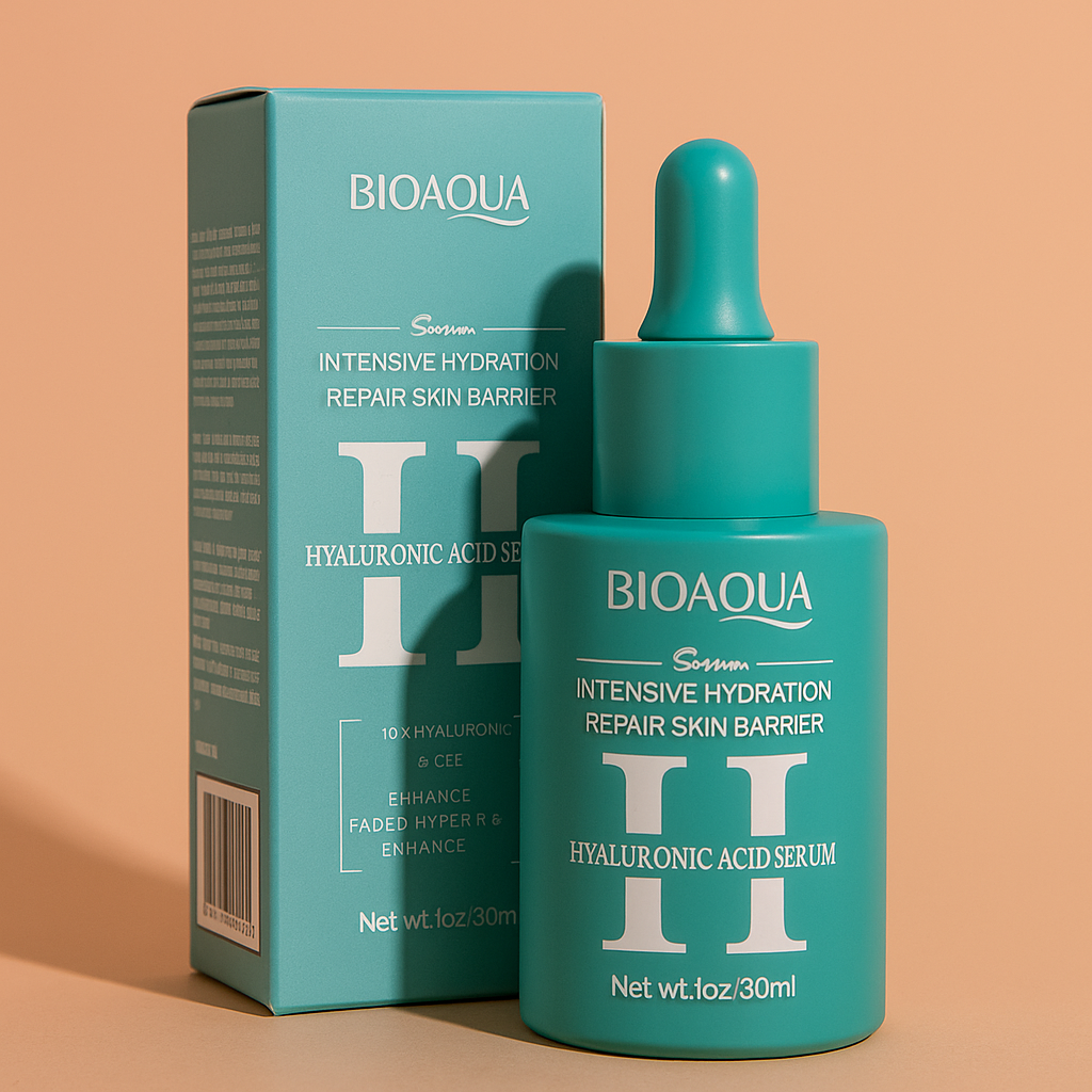 SUERO FACIAL DE ACIDO HIALURONICO HIDRATANTE INTENSIVO 30ML, REPARA LA PIEL CAPA POR CAPA, MEJORANDO LA ELASTICIDAD, BRILLO Y SUAVIDAD BIOAQUA