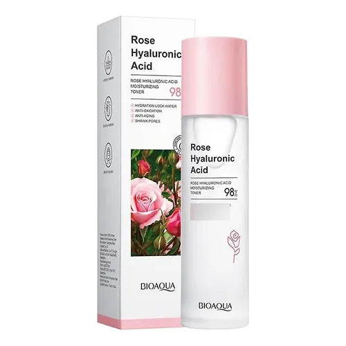 KIT FACIAL DE LIMPIEZA E HIDRTATENTE ACIDO HIALURONICO Y ROSAS BIOAQUA