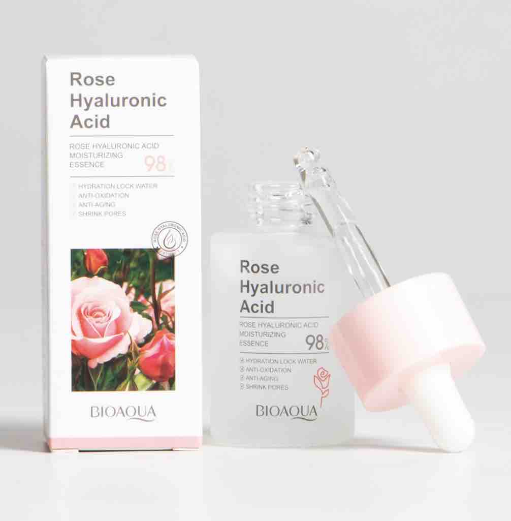 SERUM HIDRATANTE DE ROSAS Y ACIDO HIALURONICO BIOAQUA 30ML