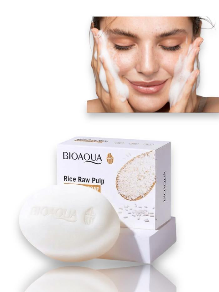 JABON FACIAL EN BARRA DE PULPA DE ARROZ -BIOAQUA