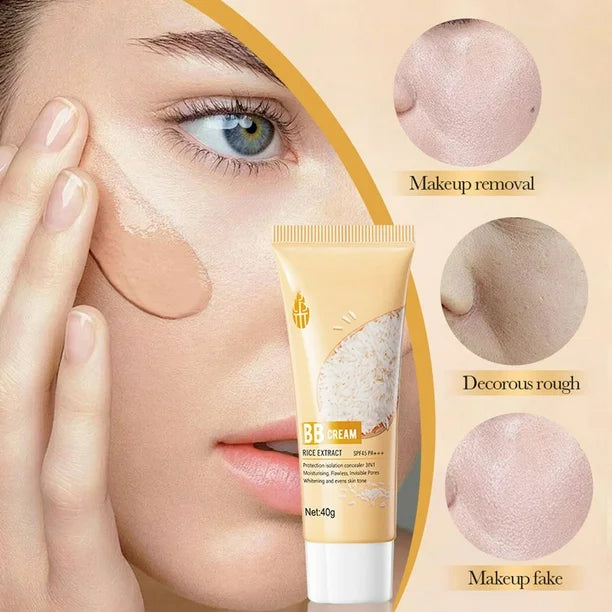 PROTECTOR SOLAR CON COLOR BB CREAM BIOAQUA Antiarrugas SPF 45+ Humecta y Protege BLOQUEADOR SOLAR TONO NATURAL AYUDA A REDUCIR MANCHAS