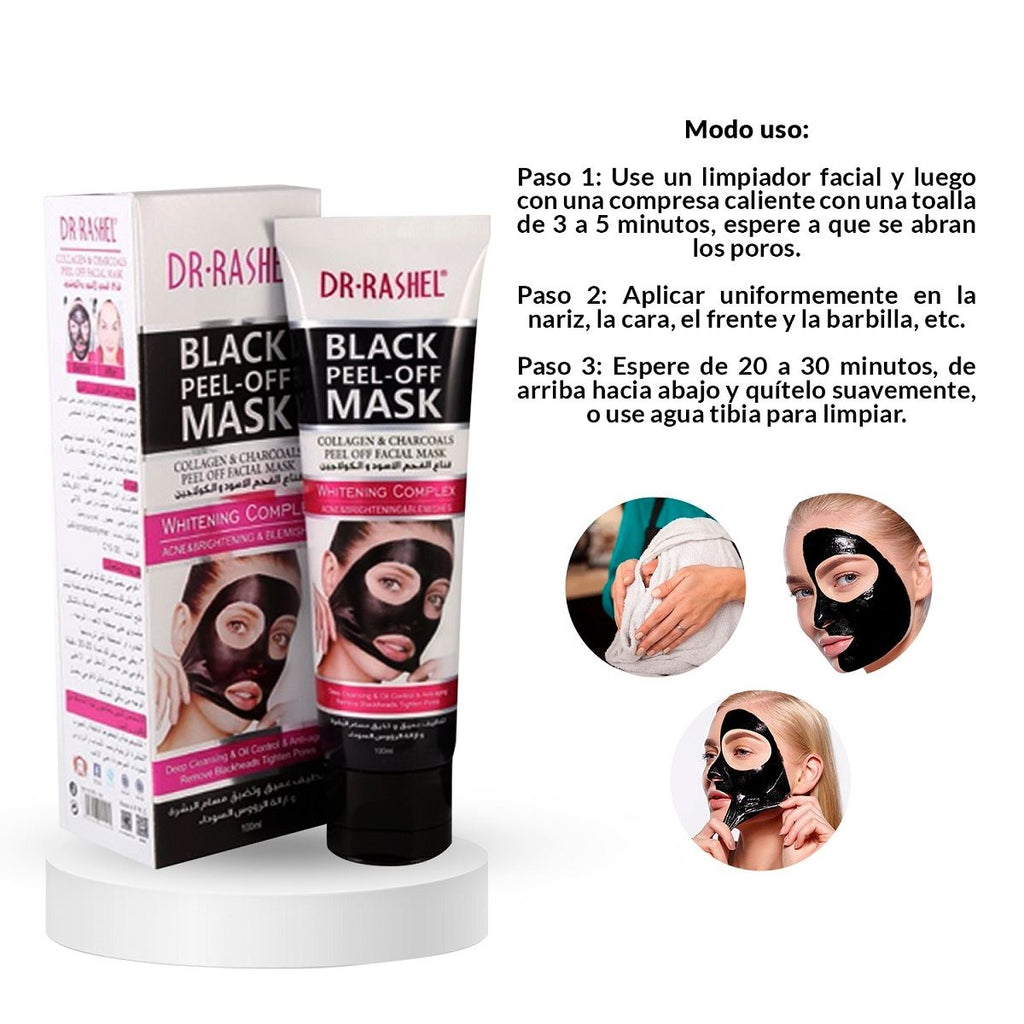 DR. RASHELL MASCARILLA DE CARBON ACTIVADO ,PUNTOS NEGROS